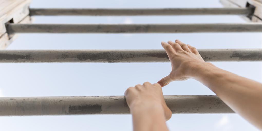 climbing up image
