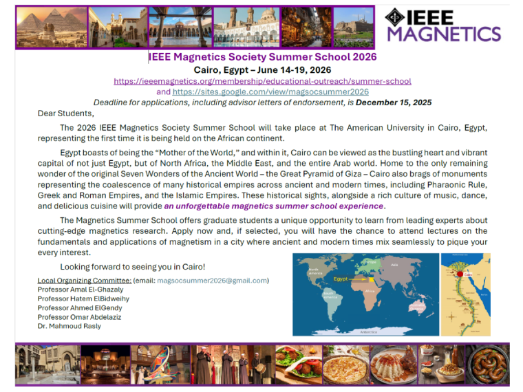 Magnetics Summer School 2026 Flyer